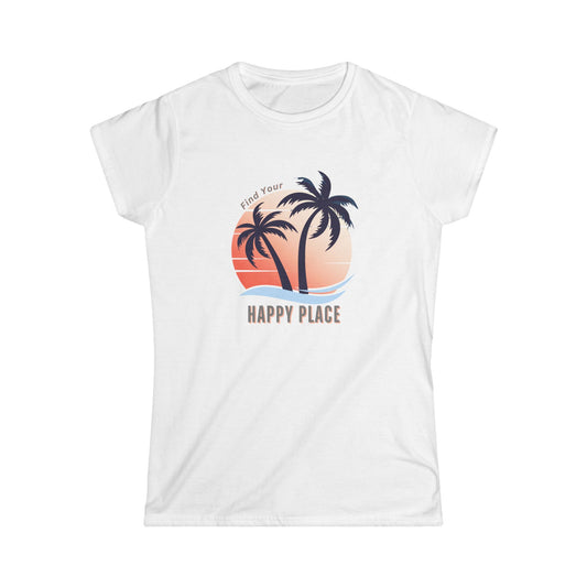 Womens Vintage Beach T-Shirt